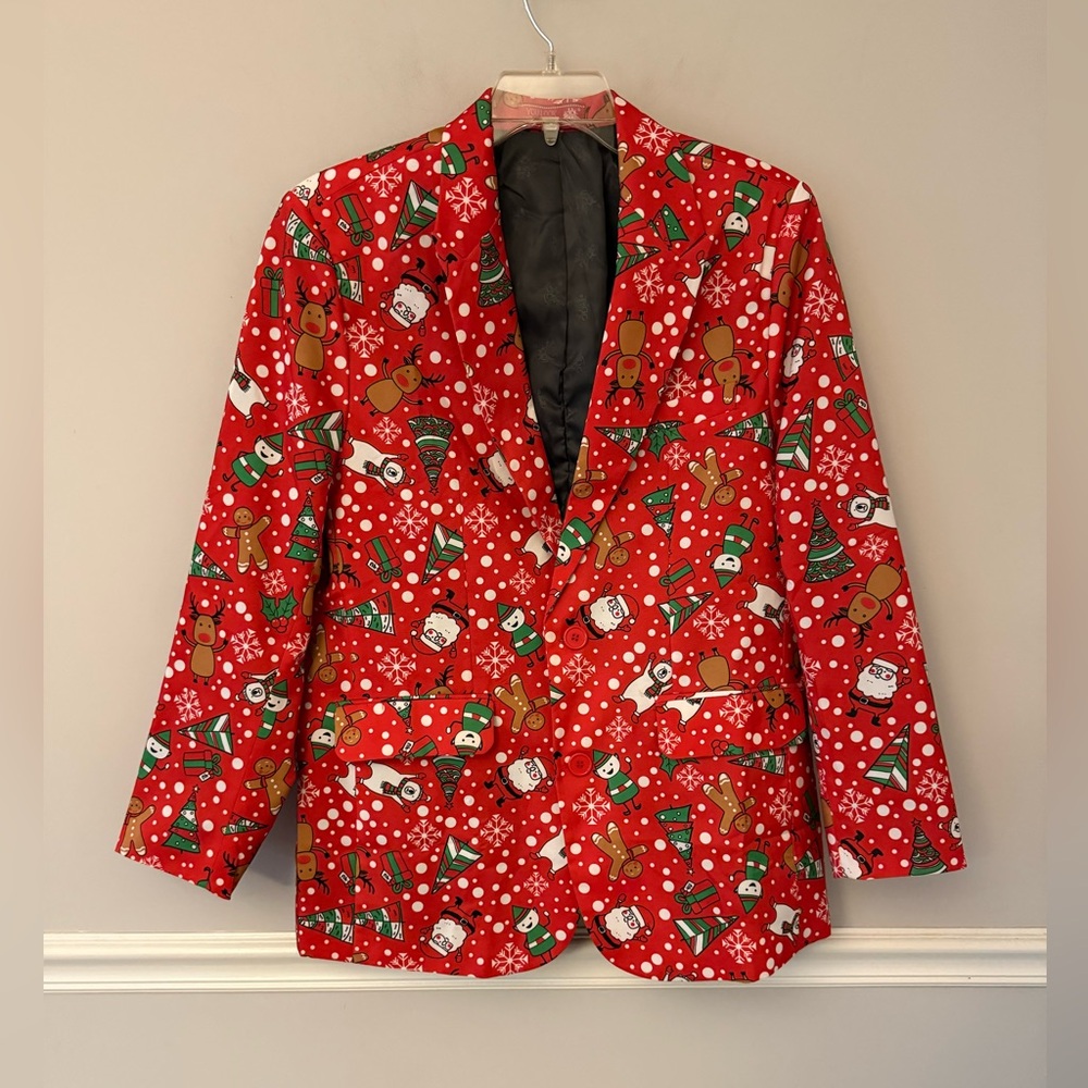 You look ugly today Christmas Holiday Santa men’s unisex blazer. S